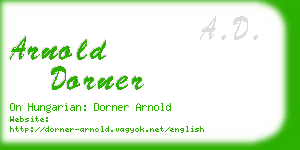 arnold dorner business card